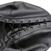 Ifukens Full Head PU Leather with Gag and Bondage Kinky Fetish SM Full Head Adult Black Full Head Mask Black Ball Leather Mask Mask, Ball, Mask, Mask,