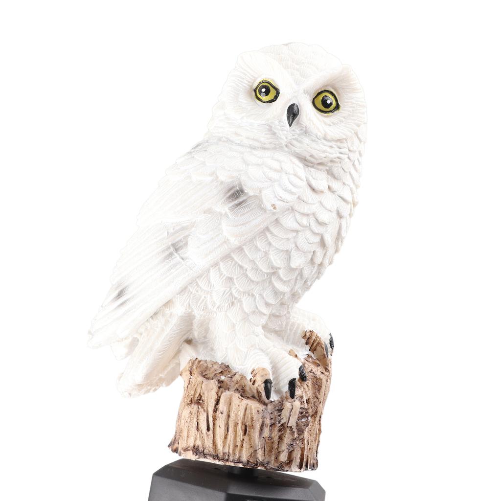 Outdoor Solar Ground Insert Landscape Light Owl Shape Waterproof Garden Decorative Lamp White