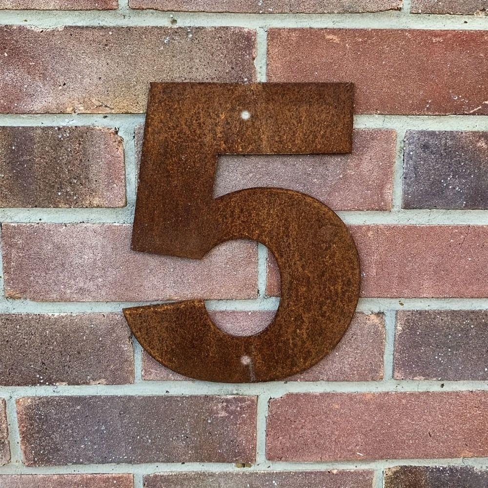 Rusty Metal Address Numbers Letters Vintage Outdoor Decor