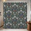 Boho Shower Curtain  - Celestial Moon & Botanical Vine Print Waterproof Bathroom Curtain with Rust-Proof Hooks Included,Bohemian