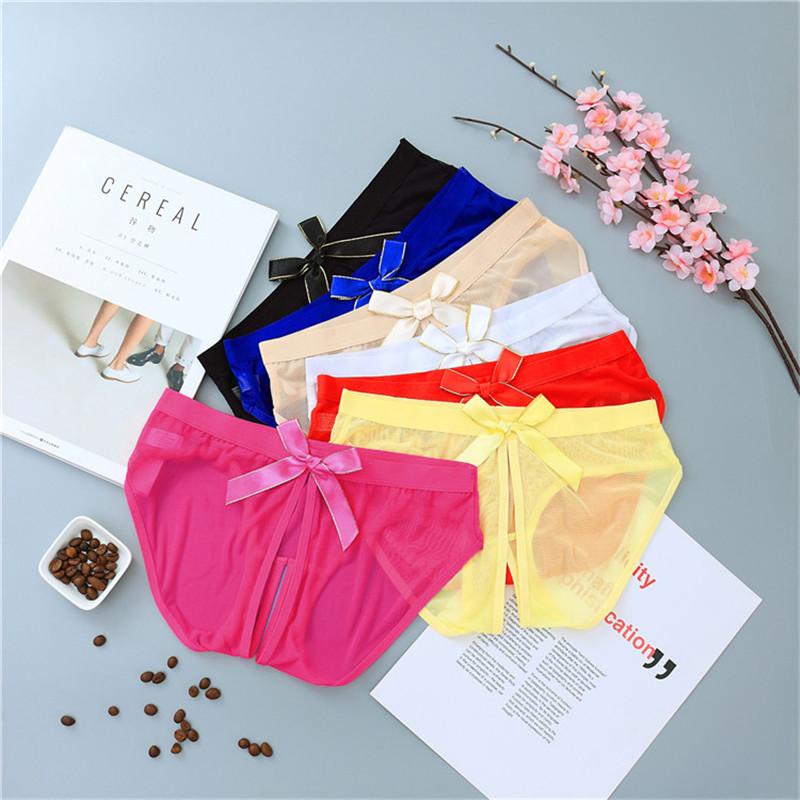 Crotchless Panties Women's Sexy Lingerie Open Crotch Underwear Lady's Transparent Briefs Erotic