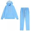 Ensemble Sweat à Capuche Doublé Polaire Style Streetwear Perçage Oversize Pantalon Jogging Homme Coton Décontracté Sportswear