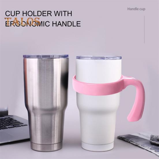 2 Pcs Tumbler Handle Attachment Ergonomic Grip Anti Slip Car Cup Holders BPA Free Travel Mug Handles for 20/32oz Tumbler Cup Accessories