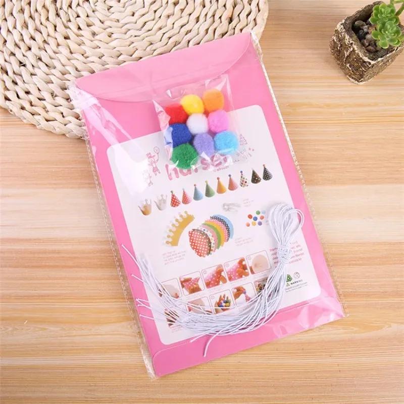 11Pcs/Bag Happy Birthday Party Hats Polka Dot DIY Handmade Cap Crown for kids Birthday Party Photo Props Baby Shower Decoration