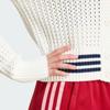 Adidas Originals Cardigan Logo Soft Comfortable Casual Long Sleeve Knit Sweater Women Tops Off-White IX1049
