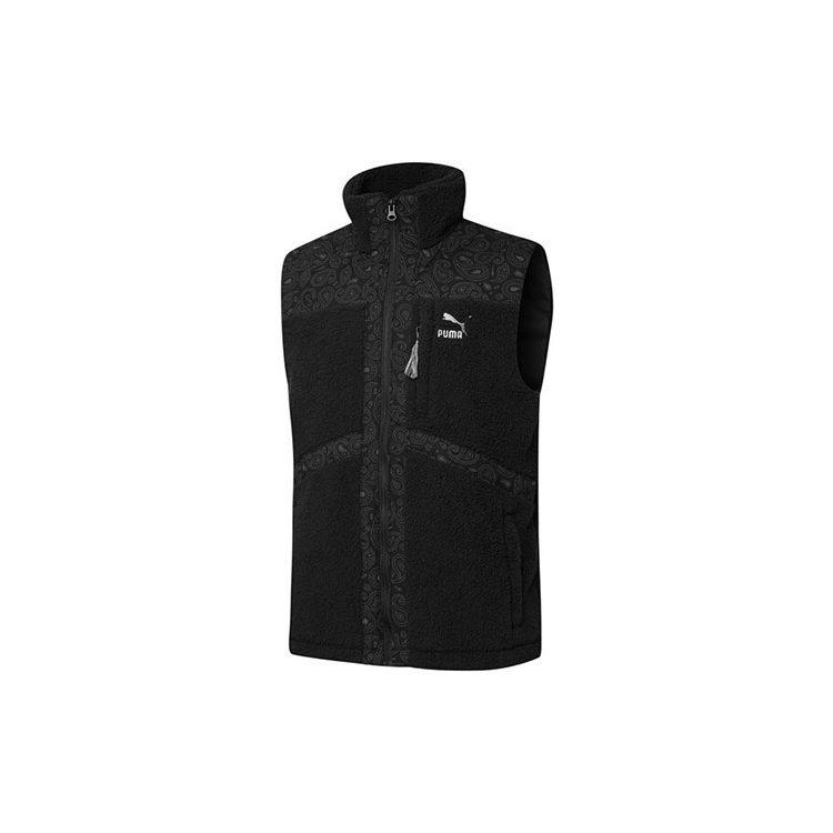 PUMA Vests Men's Black Stand Collar Moderate Other 534977-01