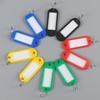 50Pcs Key Tags Bright Colors Plastic Waterproof Writable Hotel Key Organizer with Detachable Metal Rings Crack-resistant Key Labels
