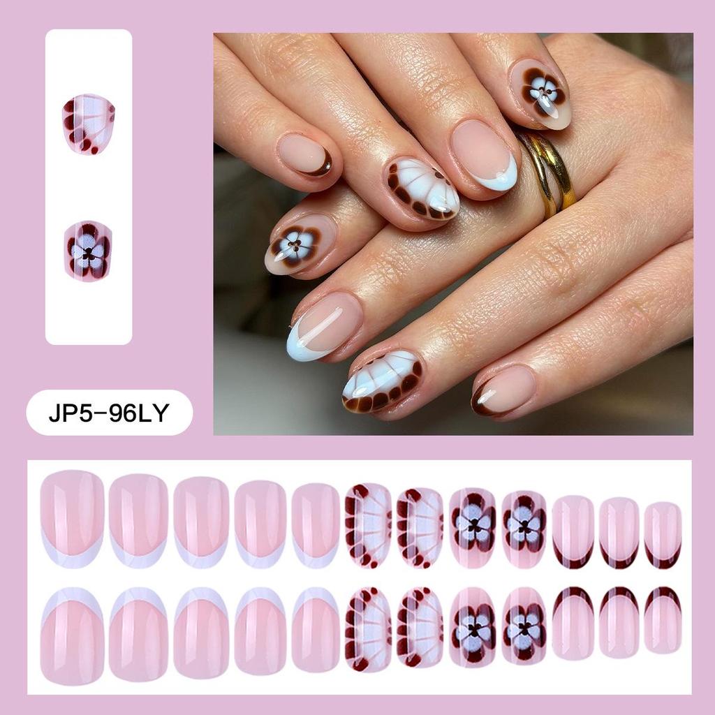 Pegatinas Desmontables para Uñas Estilo Europeo y Americano - Uñas Postizas Simples y Llevables