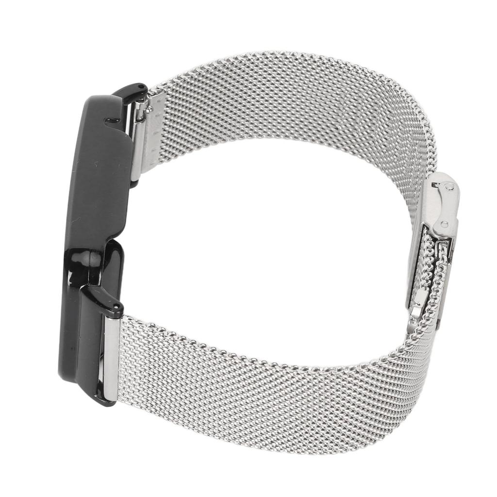 Edelstahl-Netzarmband mit schwarzem Stoßfängergehäuse Ersatzzubehör Passend für Band 7 Pro