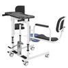 Patientenlifter Transferstuhl, 5-in-1 Patientenlifter Rollstuhl mit 180 Grad geteiltem Sitz, Höhenverstellbarer Lifter Transferstuhl für Zuhause Senioren Ältere