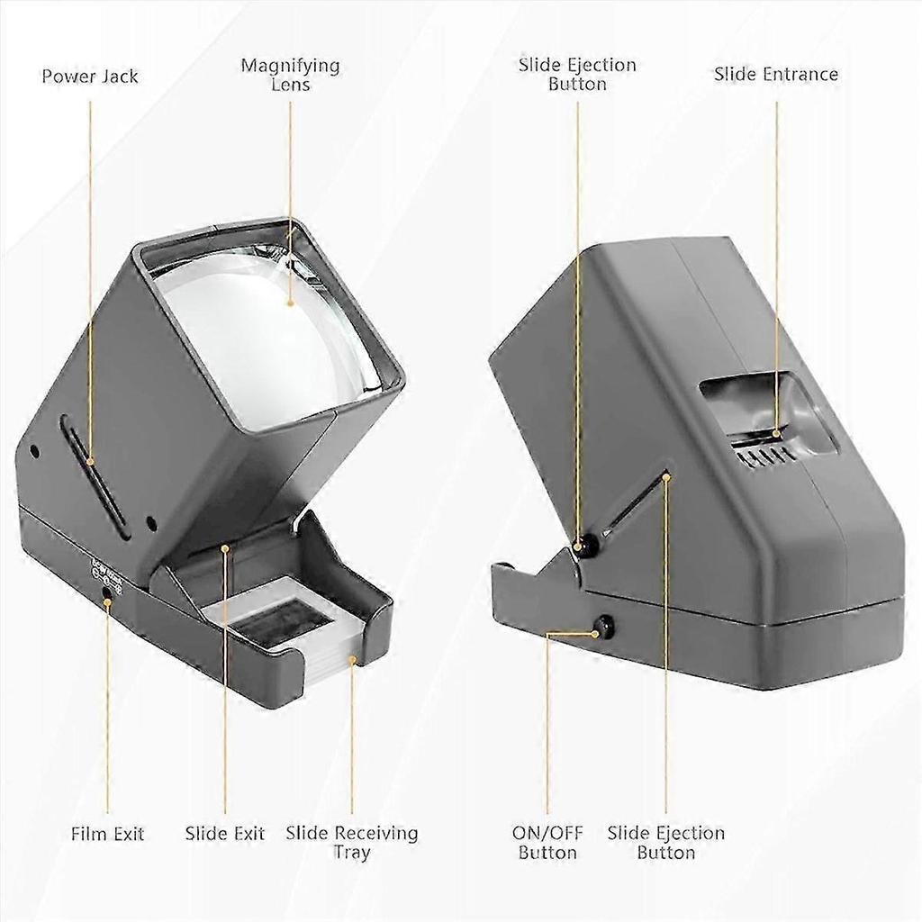 35mm Slide and Film Viewer with 3X Magnification, LED-Lighted for Easy Viewing of 35mm Slides