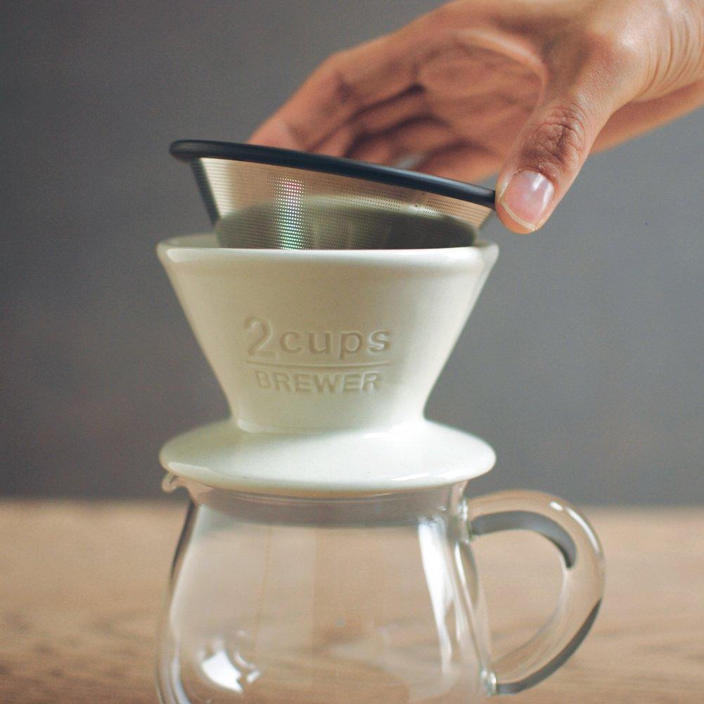 Kinto SCS Brewer 2cups Porcelain White Coffee Dishwasher Safe 27629