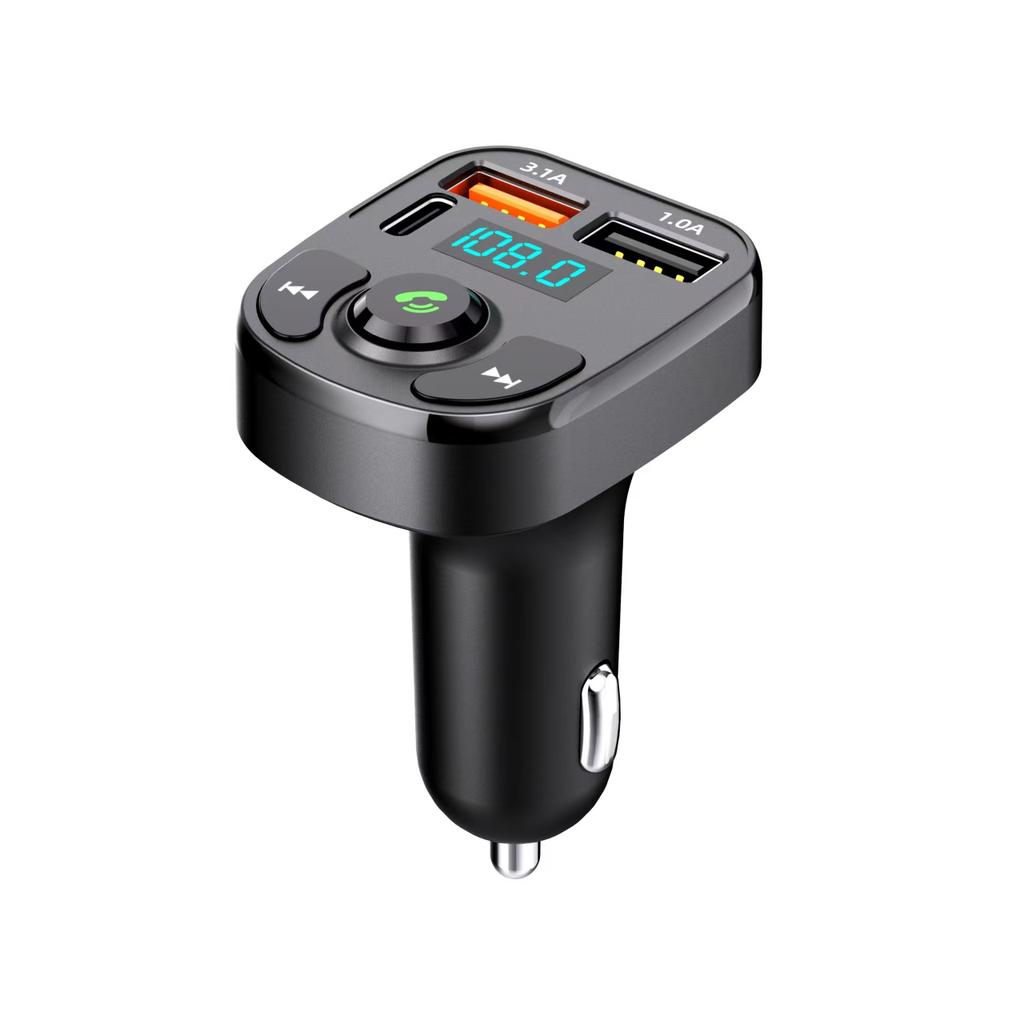 Multifunctional Dual USB Port Car Charger Wireless Bluetooth 5.0 FM Transmitter Music Adapte Hands-Free Car Kit Radio Receiver