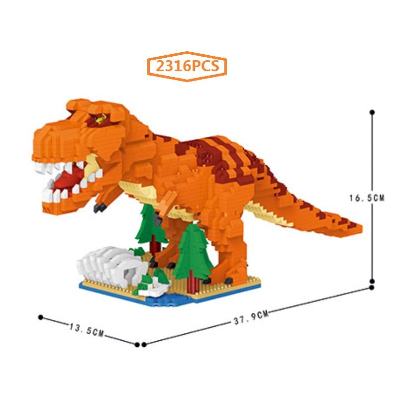 Mini Blocks Dinosaur Collection Building Bricks Tyrannosaurus Jurassic Park Velociraptor Kids Toy For Children Gift Boy Present