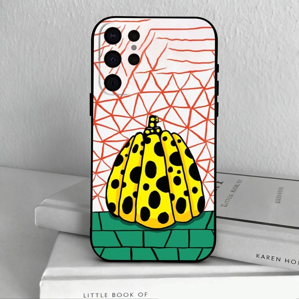 

F-Funny Pumpkin Y-Yayoi K-K-Kusama Phone Case For Samsung S25,24,23,22,30,21,10,9,Ultra,Plus,Lite,FE,4,5 G Soft Black Case Samsung S235G