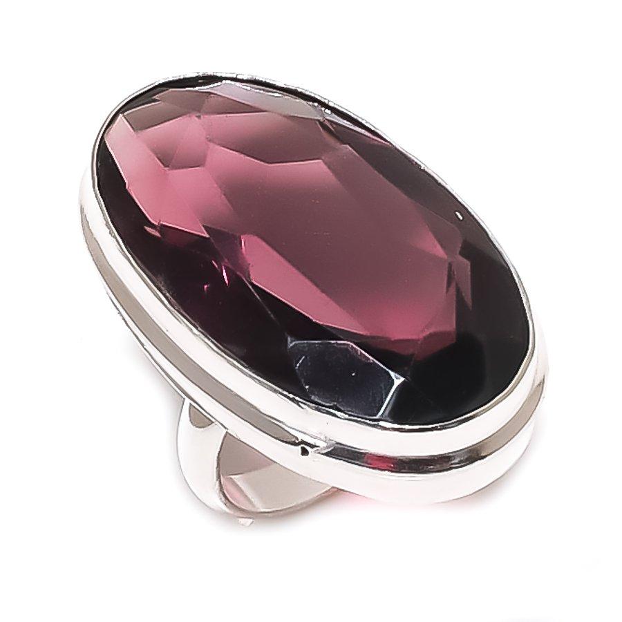 

Натуральный Аметист Драгоценный Камень Ручной Работы Серебро 925 пробы Ювелирное Кольцо Размер 3 y5W25