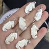5Pcs, Lucky Natural Sea Horse Shell Pendant Charms, 1.2×2.3cm, for DIY Necklace Accessories, Elegant Beach Style Jewelry Making, Gift for Women