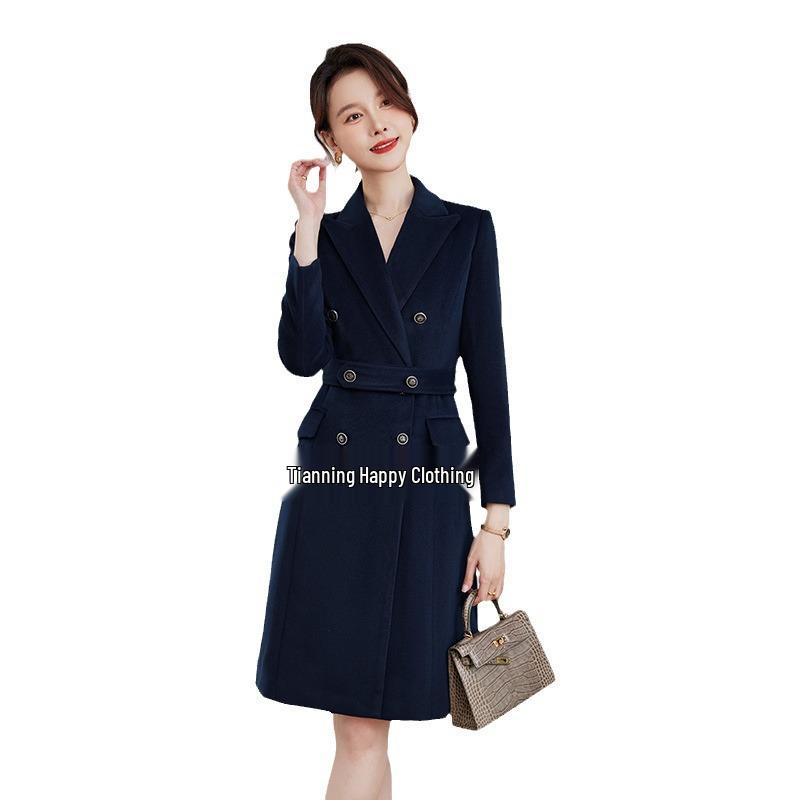 Elegant Women's Wool Coat - Professional Workwear for Office and Reception.