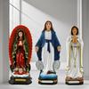 Maria Statue Nativity Set Desktop Classical Resin Decor for Living Room