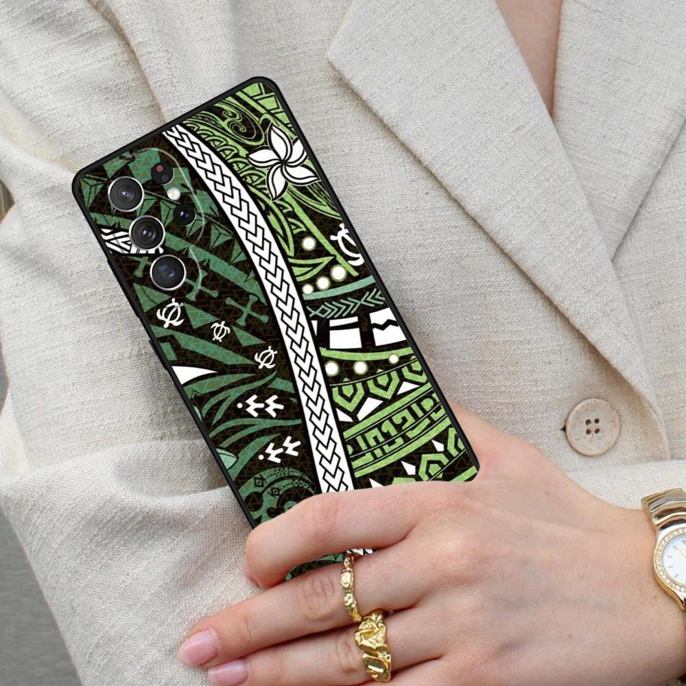 Maori Polynesian Samoan Tribal Cell Phone Case for Samsung Galaxy S26 Ultra S25 S24 S23 S22 S21 S20 Note10 Cover Galaxy S20 5G