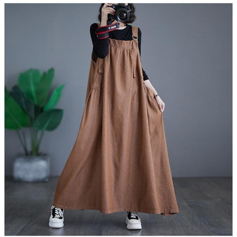 Mid-length Pendant Skirt Women Loose Denim Pendant Skirt Swing Dress