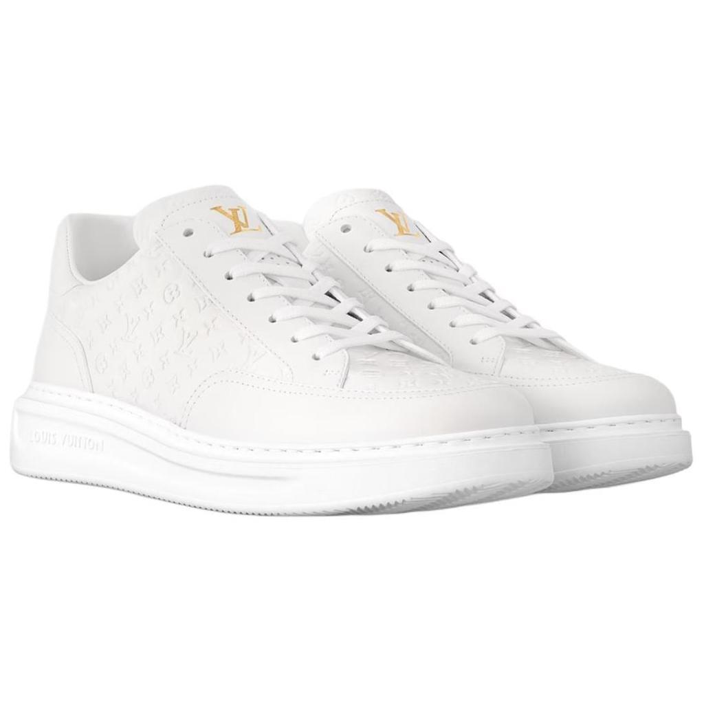 LOUIS VUITTON Beverly Hills Cow Leather Low top Casual Shoes Men's White 1ADDPN