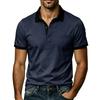 Men's Short Sleeve Polo Shirt Color Block Collar Button Up T-Shirt Daily Streetwear Business Casual Polos
