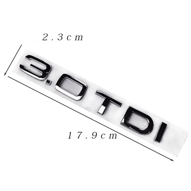 2026 Hot Sticker Decal for Audi A3 A4 A5 A6 Q3 Q5 Q7 S7 Chrome Black ABS Letters 2.0 TDI 3.0 TDI Rear Boot Trunk Logo Badge Emblem