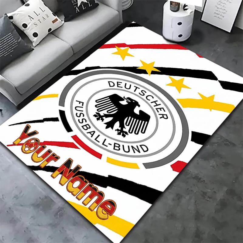 Germany Football Crest Custom Name Carpet Rug For Living Room Bedroom Home Sofa Decoration Kids Play Nonslip Floor Mat