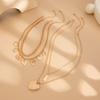 Starfish Shell Multilayer Necklace Heart Pendant Clavicle Chain Women Bohemia Style Necklace  Girls
