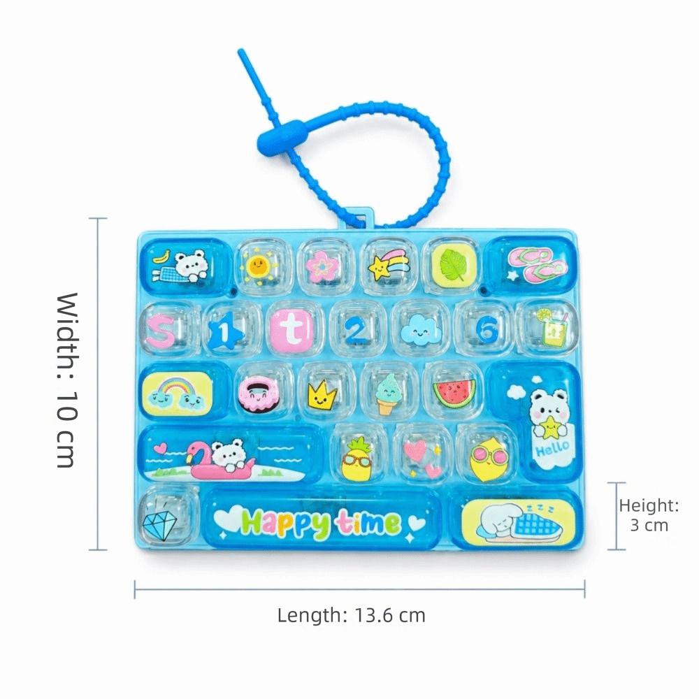 Süßes Design Dekompressions-Knopfspielzeug 26-Tasten Tastatur Schlüsselanhänger Mini-Tastatur Anhänger Kinder Tasche