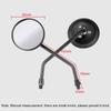 Motorcycle Rearview Side Mirror with 10mm Screws Universal Round Square Retro Modified Motorbike For Honda For