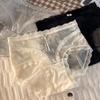 Übergröße Damen Neue Eis-Seide Nahtlose Sexy Pure Desire Jacquard-Spitze Atmungsaktive Panties mit mittlerer Taille