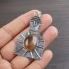 Natural Vein Agate Gemstone 925 Sterling Silver Jewelry Designer Pendant 2.17" AJP-1940