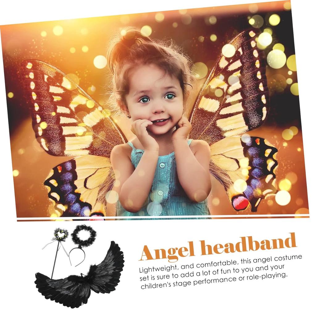Halloween Wing Prop Angel Feather Wing Prop Black Wings