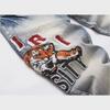 Retro Blue Slim-Fit Men's Jeans with Tiger Embroidered Badge