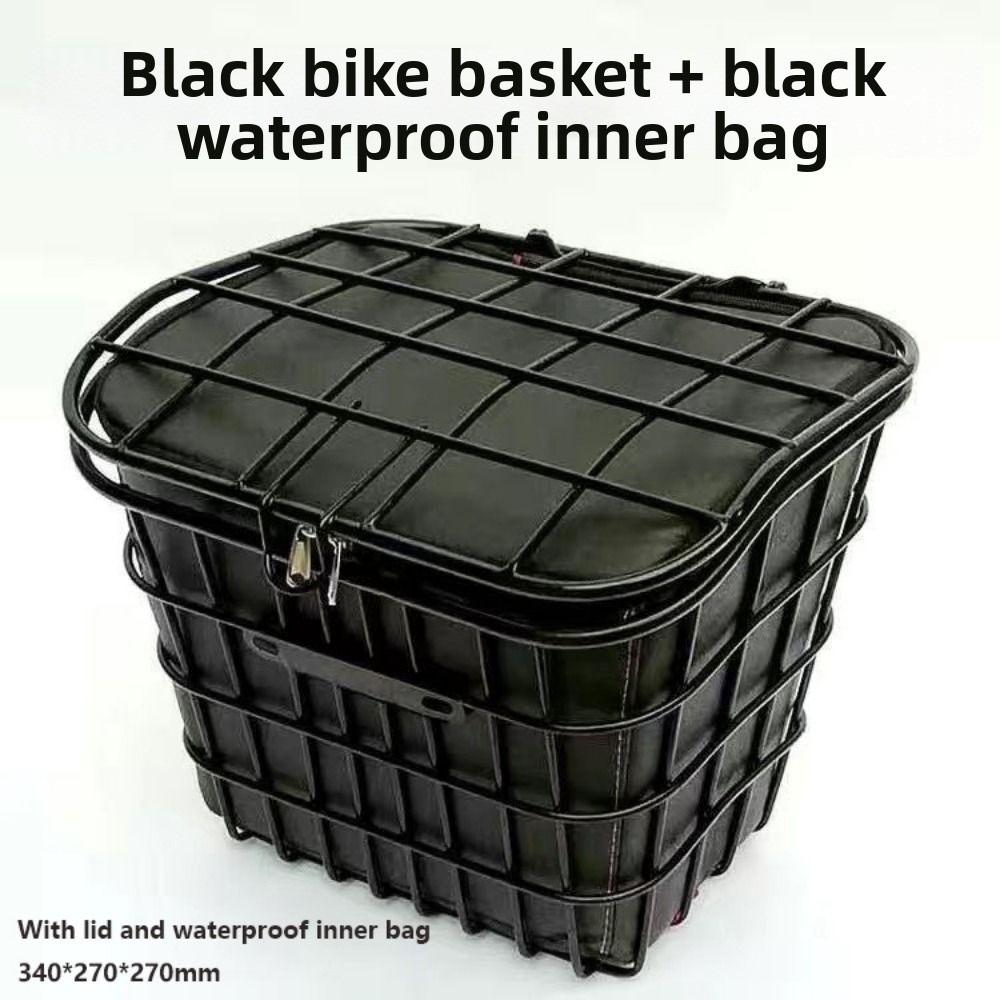 Universal Large Capacity Storage Baskets Metal Bicycle Front Basket  Electric Bicycles Accessories