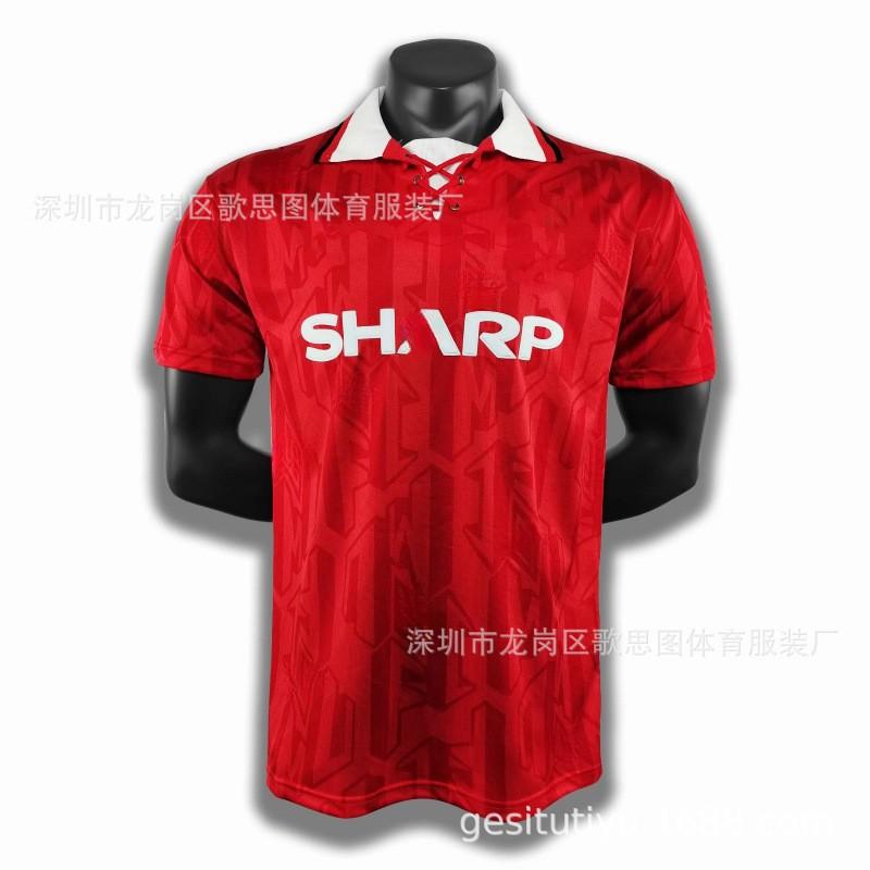 Retro Football Jersey Men Vintage Soccer Shirt Sports Training Top