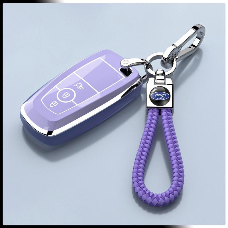 Ford Escort Key Case with Diamond Platinum Decoration for Men & Women, 2021 Model