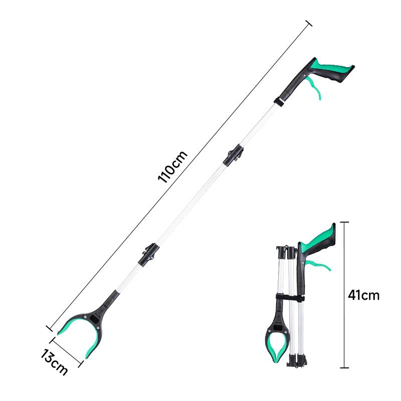 Portable Foldable Litter Picker Grabber Tool Lightweight Wide Claw Trash Reacher for Outdoor Camping Cleaning