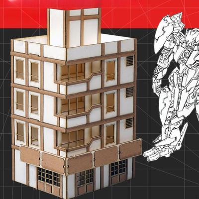 1/144 Building Model Architecture Scene Accessory Sand Table DIY Painting Landscape Diorama City