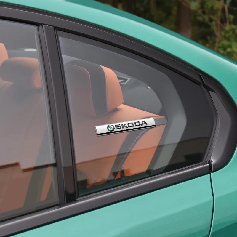 AAAAK1 3D Sticker Car Body Emblem Decoration Decals For Skoda Octavia Kodiaq Fabia Rapid Superb A5 A7 2 Kamiq Karoq Accessories