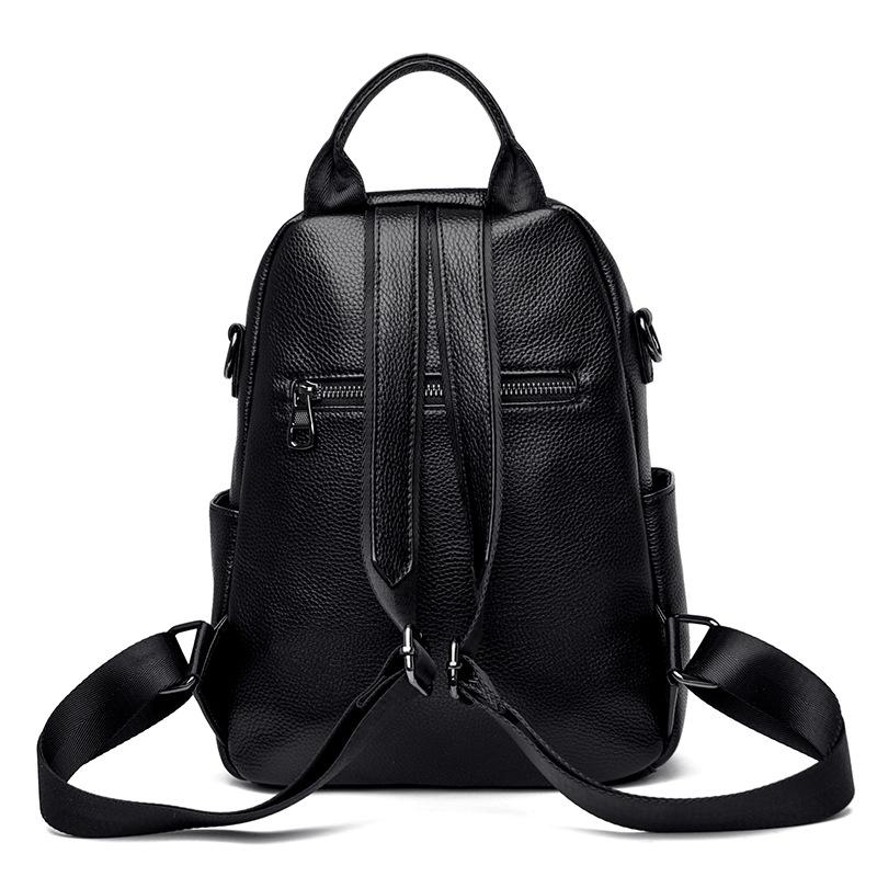Erste Schicht Rindsleder Rucksacktasche, neuer trendiger und modischer Damen Freizeit Leder Rucksack mit großem Fassungsvermögen