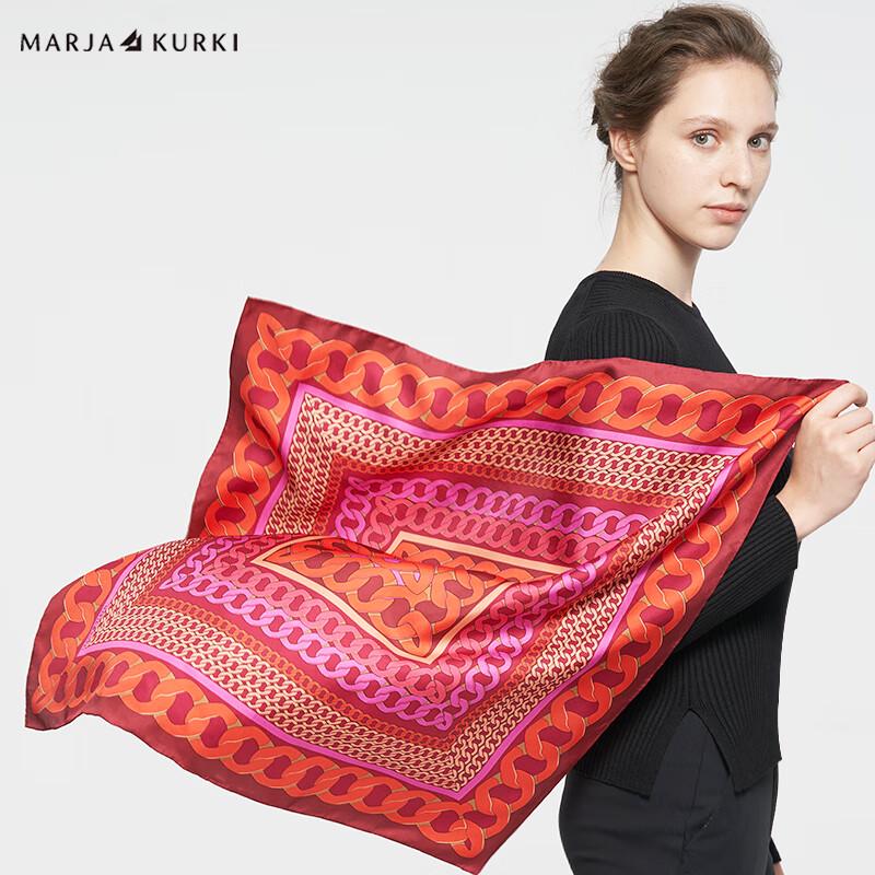 MARJA KURKI Elegant Mulberry Silk Square Scarf