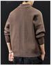 2025 Men's High Neck Zipper Sweater - American Style Autumn/Winter Knit Pullover, High-End Outerwear, Plus Size Available