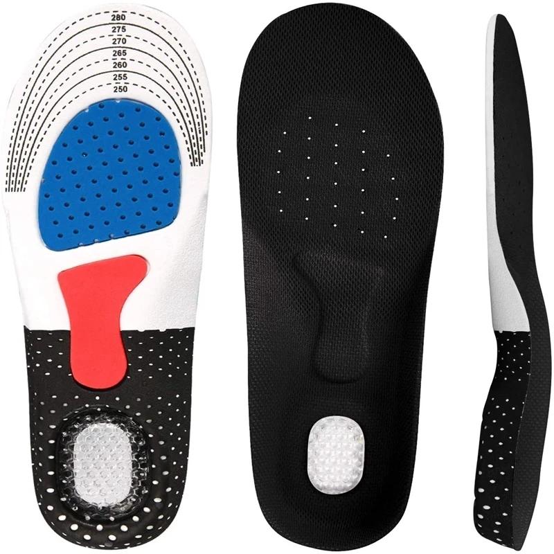 Orthopedic Memory Foam Insoles for Men and Women Gel Cushion Silicone Arch Support Soft Running Shoe Inserts for Sport Pads