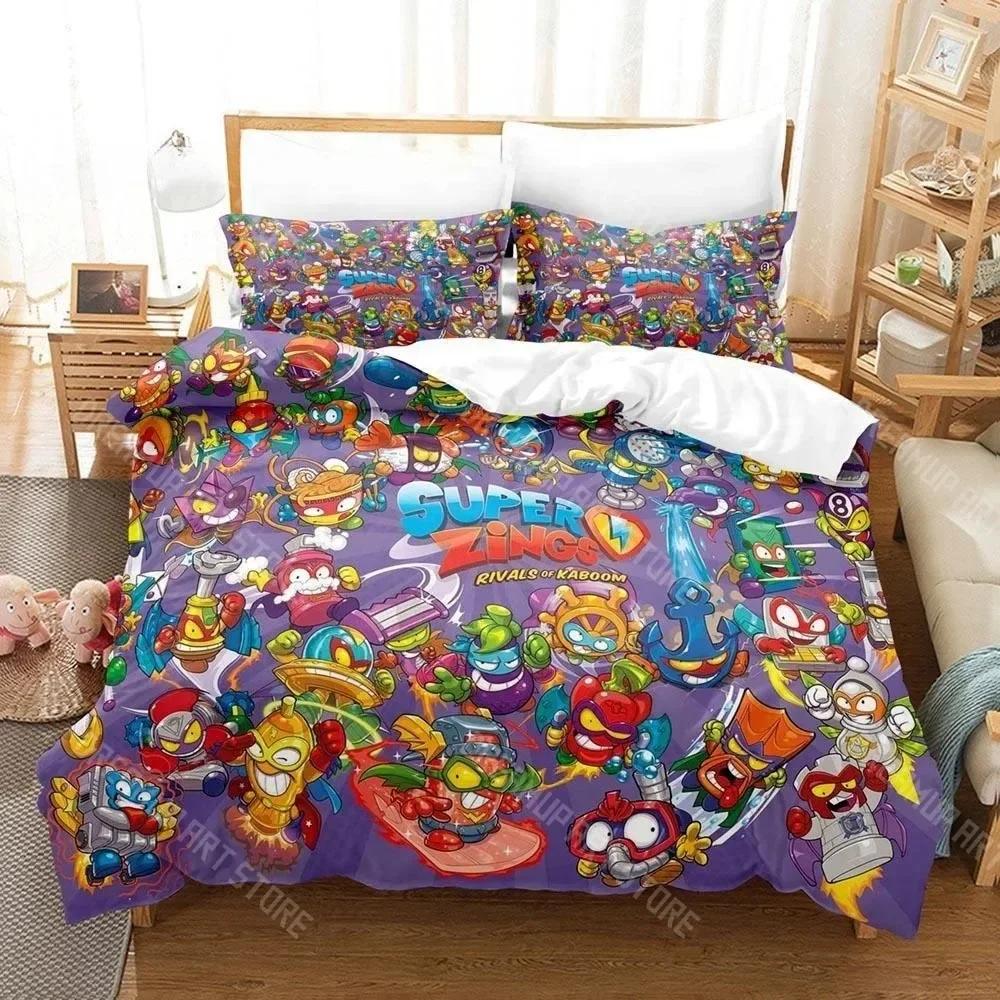 3D Print Anime Super Zings Bedding Set Single Twin Full Queen King Size Bed Set Adult Kid Bedroom Duvet cover Sets Home Textiles