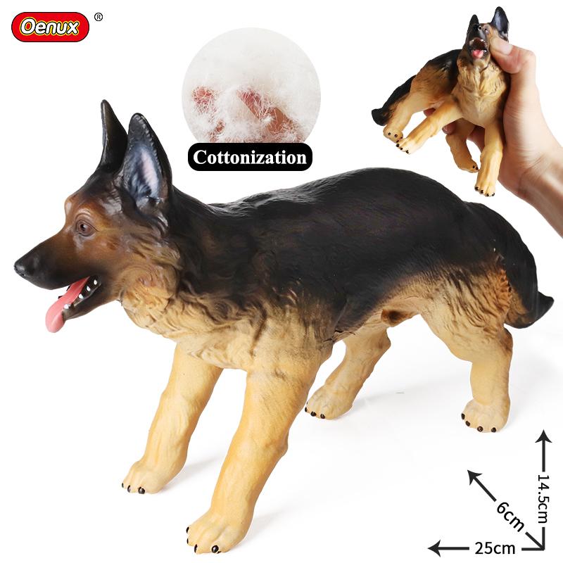 Oenux Soft Cotton Farm Animals Cow Horse Pig Hen Cat Dog Model Action Figures Wild Lizard Donkey Koala Educational Kids Toy Gift