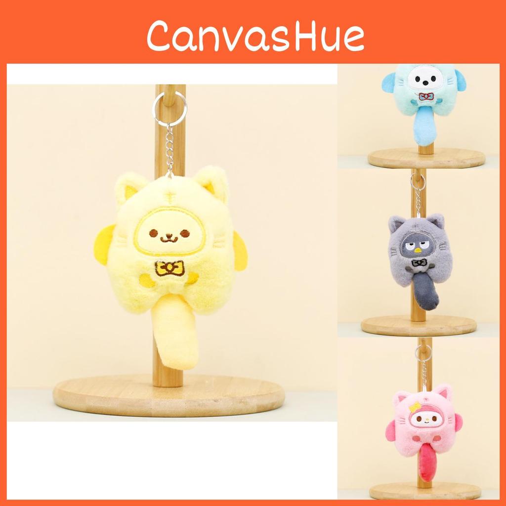 Adorable Sanrio Keychain Plush Toy Kuromi Cinnamoroll Cute Doll Bag Charm