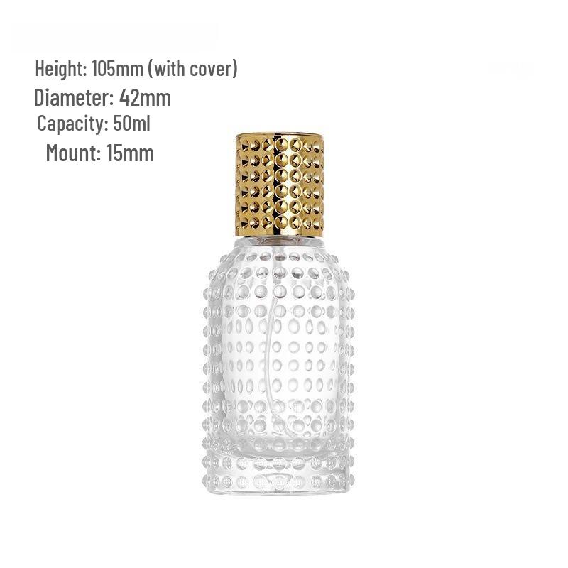 In-Stock Irregular Shape Transparent Glass Perfume Spray Bottles - Empty Decanting Bottles